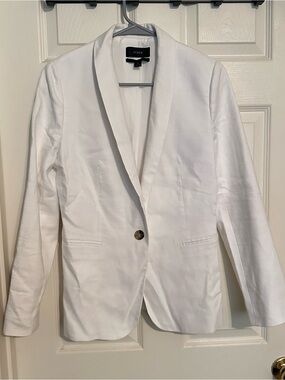 J. Crew White Single-Button Shawl-Collar Blazer